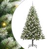 vidaXL Kunstmatige Scharnierende Kerstboom met Bedekte Sneeuw Warmwit