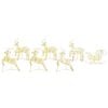vidaXL LED Rendieren 7 st 40 LED's Goud 44 x 18 x 65,5 cm PET