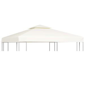 vidaXL Vervangend tentdoek prieel 310 g/m&sup2; 3x3 m cr&egrave;mewit