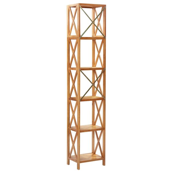 vidaXL Kastje 6-laags 40x30x205 cm massief eikenhout