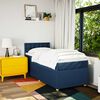 vidaXL Boxspring met matras stof blauw 80x200 cm