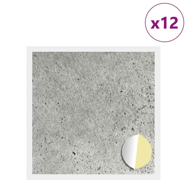 vidaXL Zelfklevende Schroefhoes 12 pcs Beton Grijs &Oslash; 20 x 0,5 mm
