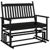 vidaXL Schuifbankje 118x70x104,5 cm massief populierenhout zwart