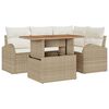vidaXL Tuin Sofa Set 5 st beige en cr&egrave;mekleurig