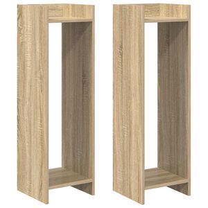 vidaXL Plantenstandaard Sonoma Eiken 30 x 30 x 100 cm Bewerkt hout