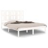 vidaXL Bedframe zonder matras massief grenenhout wit 140x190 cm