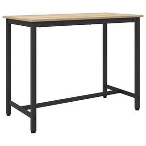 vidaXL Tafel Sonoma Eiken 100 x 50 x 76,5 cm Engineered hout en staal