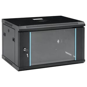 vidaXL Netwerkkast voor aan de muur 6U 19" IP20 600x450x350 mm