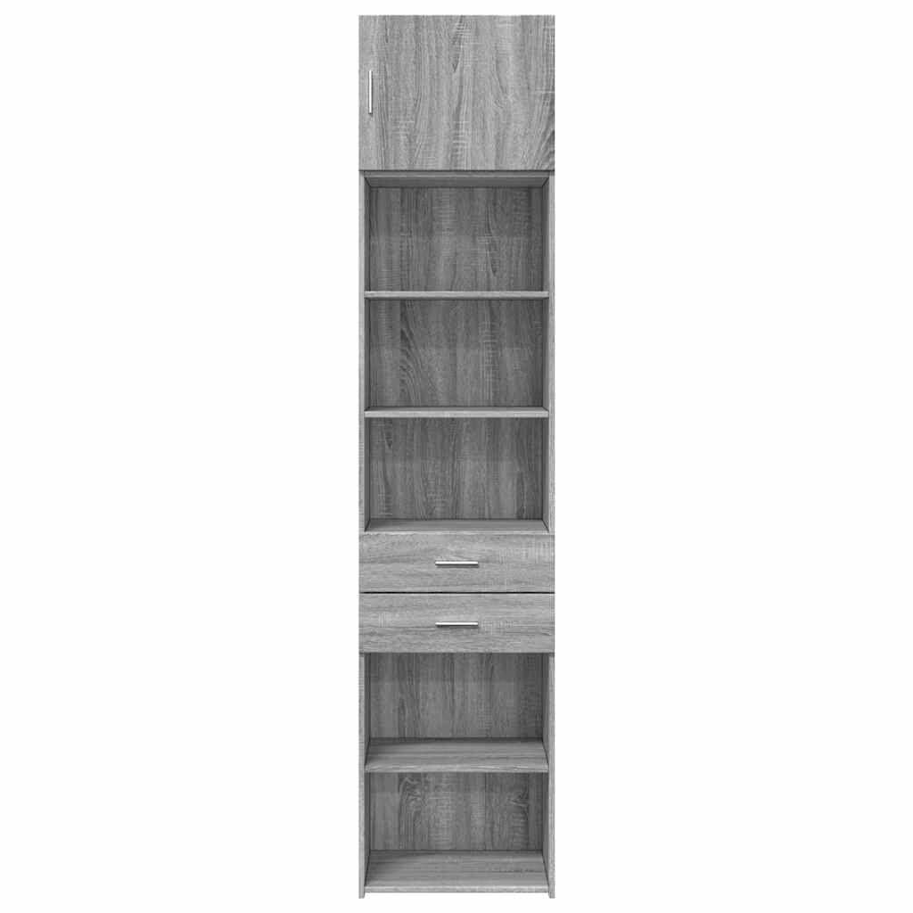 vidaXL Opbergkast smal 50x42,5x225 cm bewerkt hout