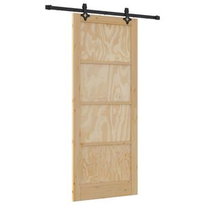 vidaXL Schuifdeur ORKDAL Naturel 86 x 211 cm Massief grenenhout