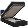 vidaXL Ottoman Bed met Matrassen en LED Zwart 80 x 200 cm Stof