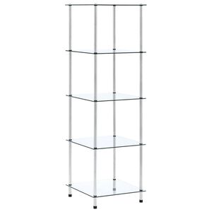 vidaXL Kastje 5-laags 40x40x130 cm gehard glas transparant