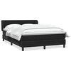vidaXL Boxspring met matras fluweel zwart 160x210 cm