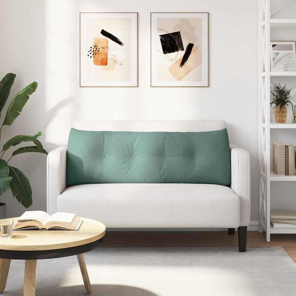 vidaXL Rugkussen Zeegroen 140 x 24 x 50 cm Fluweel