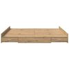 vidaXL Opbergbedframe met lade Artisan Eiken 200 x 200 cm Bewerkt hout