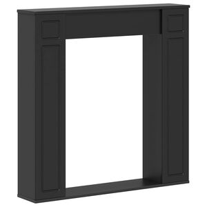 vidaXL Haardomlijsting Zwart 100 x 20 x 100 cm Bewerkt hout