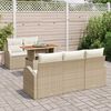 vidaXL Tuin Sofa Set met kussen 6 pcs beige en cr&egrave;mekleurig
