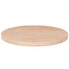 vidaXL Tafelblad rond &Oslash;50x2,5 cm onbehandeld massief eikenhout