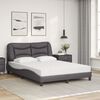 vidaXL Bed met matras "Hvar" kunstleer grijs 120x200 cm