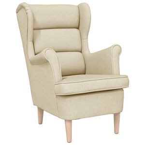 vidaXL Fauteuil 74x84x100 cm stof cr&egrave;mekleurig