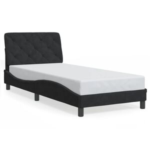 vidaXL Bedframe zonder matras fluweel zwart 90x200 cm