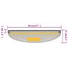 vidaXL Trapmatten 10 st 56x17x3 cm Lichtgrijs Halfrond