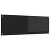 vidaXL Keukenachterwand Zwart 120 x 40 cm gehard glas