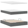 vidaXL Opbergbed met matras Donkergrijs 140 x 190 cm Bewerkt hout