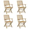 vidaXL Tuinstoelen 4 st inklapbaar 54x61x88 cm massief acaciahout