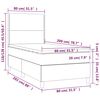 vidaXL Boxspring met matras en LED stof zwart 80x200 cm