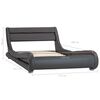vidaXL Bedframe met LED kunstleer grijs 100x200 cm