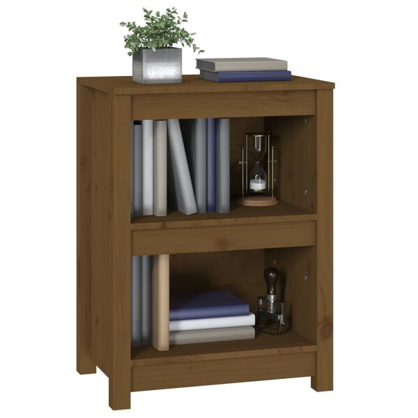 vidaXL Boekenkast 50x35x68 cm massief grenenhout honingbruin