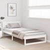 vidaXL Bedframe met hoofdeinde Wit 75 x 190 cm Massief grenenhout