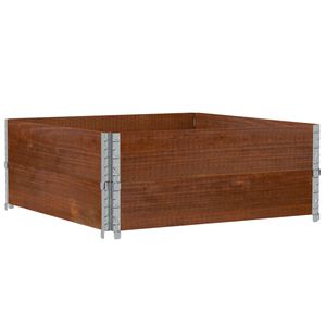 vidaXL Plantenbak 100x100 cm massief grenenhout bruin