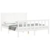 vidaXL Bedframe zonder matras massief grenenhout wit 160x200 cm