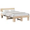 vidaXL Bedframe met hoofdeinde Naturel 135 x 190 cm Massief grenenhout