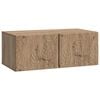 vidaXL Wandbeugel TV-kast 98 x 31 cm Artisanaal eiken Bewerkt hout