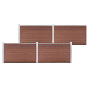 vidaXL Schutting 699x106 cm HKC bruin