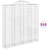 vidaXL Schanskorven 10 st gewelfd 200x30x200/220 cm ijzer