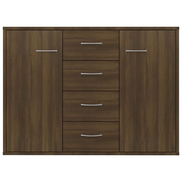 vidaXL Dressoir 88x30x65 cm bewerkt hout bruin eikenkleur