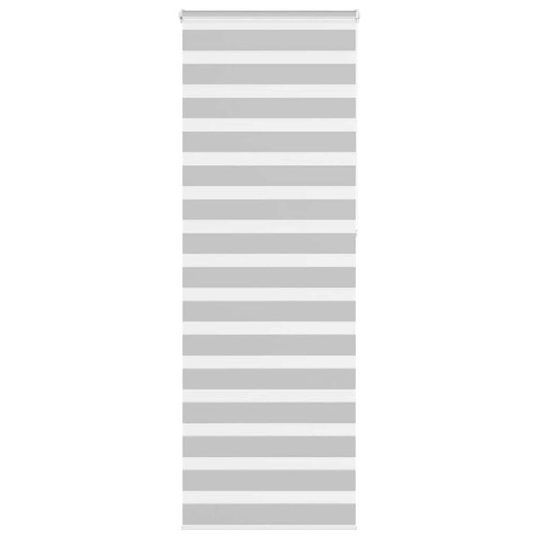 vidaXL Zebra rolgordijn 80x230 cm stofbreedte 75,9 cm lichtgrijs