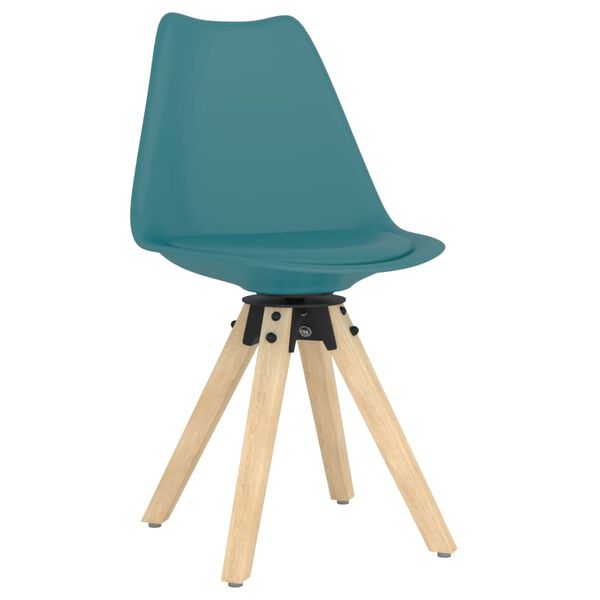 vidaXL Eetkamerstoelen draaibaar 6 st PP turquoise