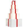 vidaXL Kerstdecoratie geschenkdoos 250 LED's warm wit