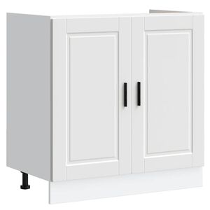 vidaXL Spoelbakonderkast Porto 80x46x81,5 cm bewerkt hout wit