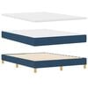 vidaXL Boxspringbed met matras met matras Blauw 140 x 200 cm Stof