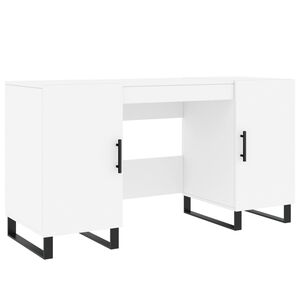 vidaXL Bureau 140x50x75 cm bewerkt hout wit