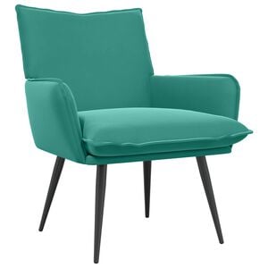 vidaXL Fauteuil Turquoise fluweel