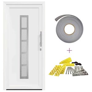 vidaXL Voordeur Wit PVC