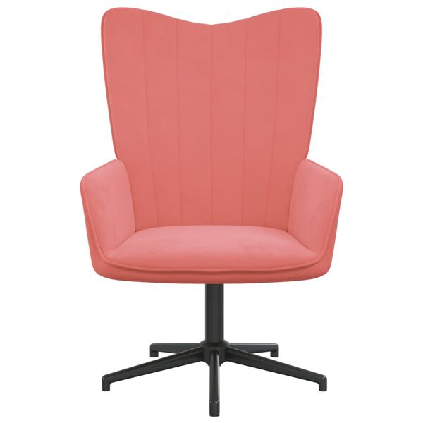 vidaXL Relaxstoel fluweel roze