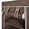 Stoffen schoenenrek met hoes 58 x 28 x 106 cm bruin